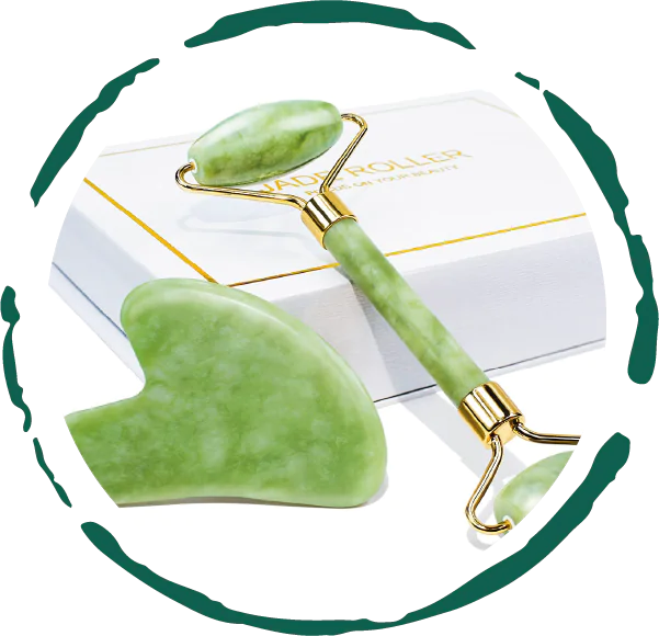 Jade Gua Sha & Roller Set - Natural Lifting Ritual